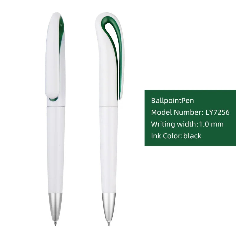 KTX-110739 Custom Plastic Ballpoint Pen with Logo, Twist Action, 1.0mm Black Ink, Lightweight Design