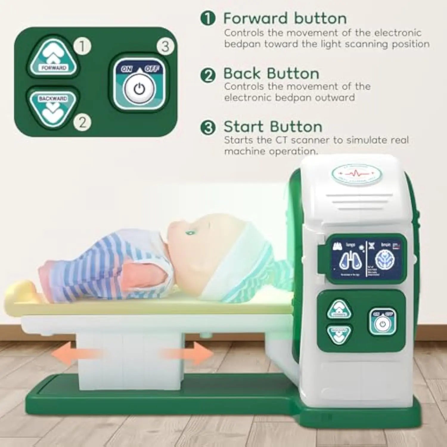 KTX-555219 Kids Doctor Playset with Toy Stethoscope and Medical Tools for Pretend Play Ages 5 and Up