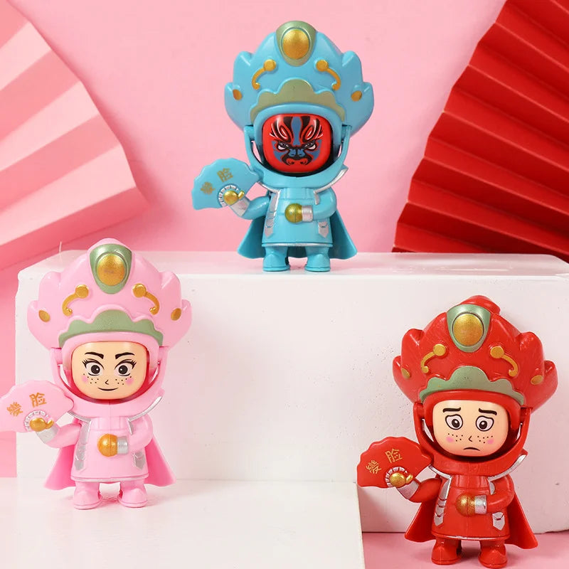 KTX-814675 Sichuan Opera Face Change Traditional Cultural Action Figure Doll
