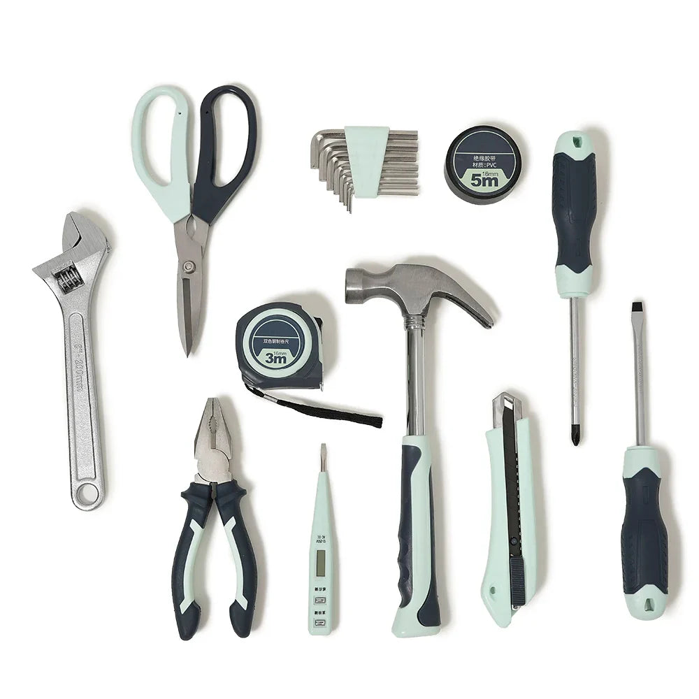 KTX-574995 18-Piece Adjustable Multi-Functional Home Repair Tool Set with Screwdrivers