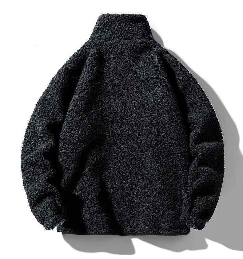 KTX-996883 Jacket for Men Winter Sporty Puffer Style Thickened Cotton Lamb Trend Granular Velvet Stand Collar Coats Jacket Custom