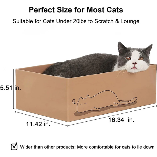 KTX-128083 Pack of 5 Extra Large Cat Scratching Boards, 11.4 Inch Reversible Cardboard Scratchers