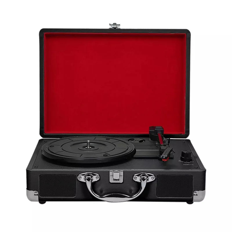 KTX-481107 Portable Retro Vinyl LP Turntable Suitcase with Cassette Player