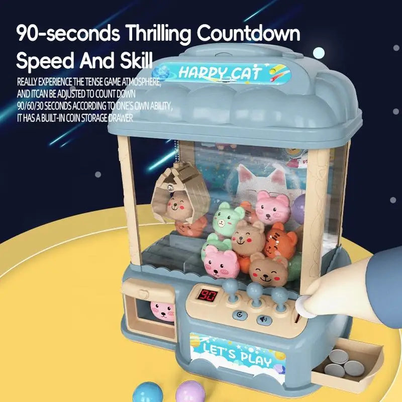 KTX-933779 Mini Doll Catching Machine for Kids - Coin-Operated Toy for Home Use