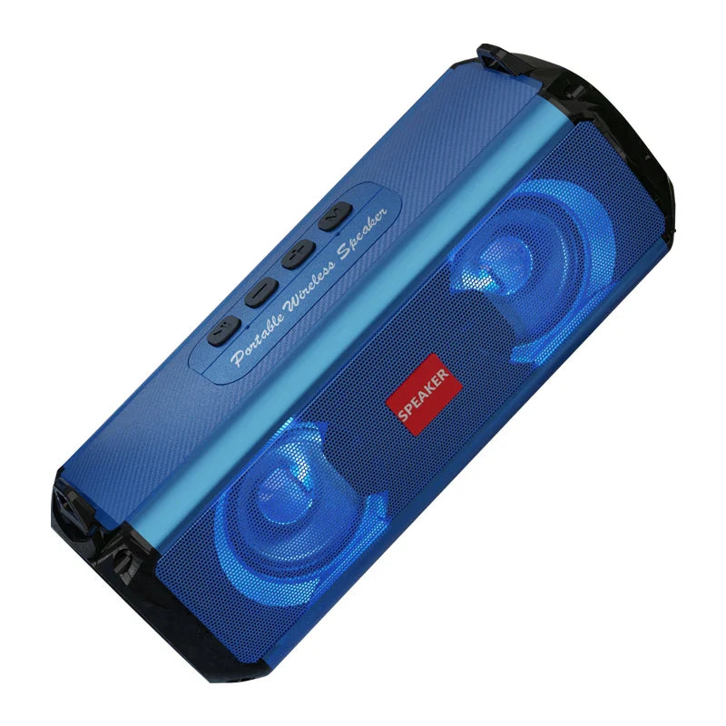 KTX-709331 Portable 2-in-1 Wireless Bass Speakers with RGB LED Light and Bluetooth Connectivity