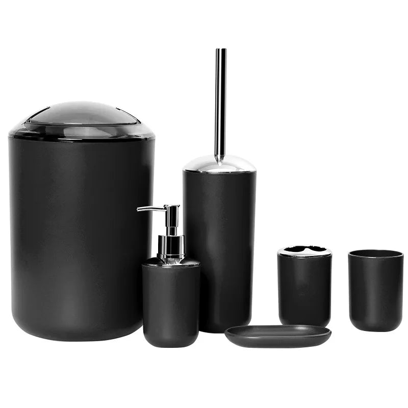 KTX-399187 Sustainable 6-Piece Plastic Bathroom Accessories Set