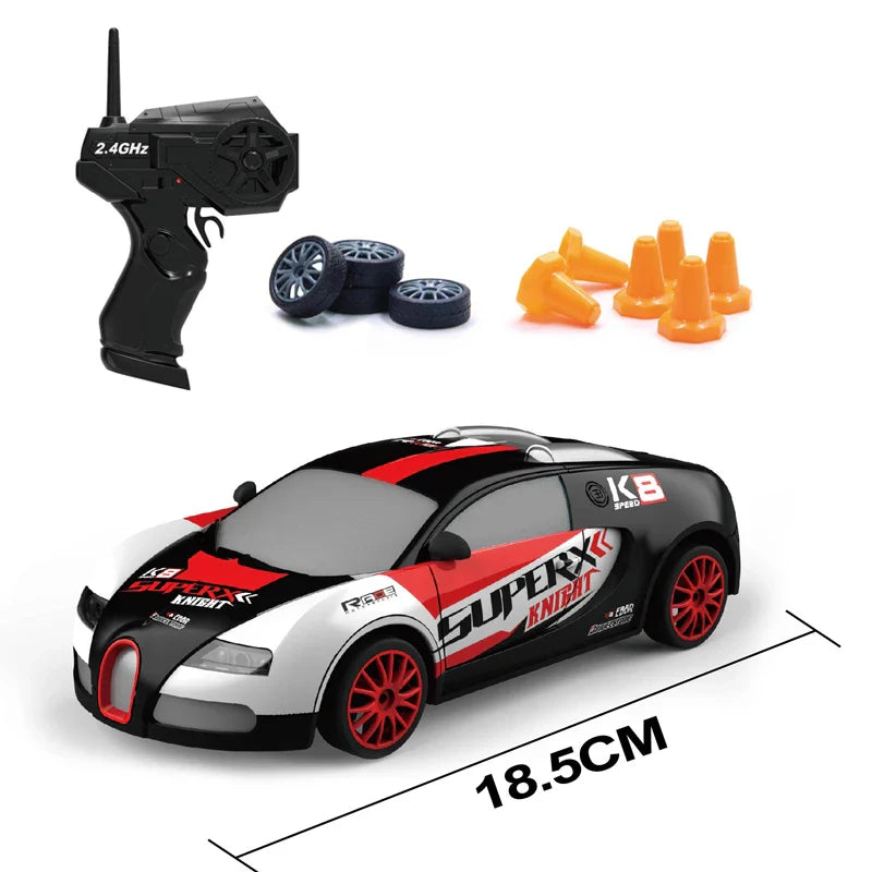 KTX-730195 1/24 Scale RC Electric Drift Racing Car, 4WD Remote Control Simulation Toy for Kids and Adults