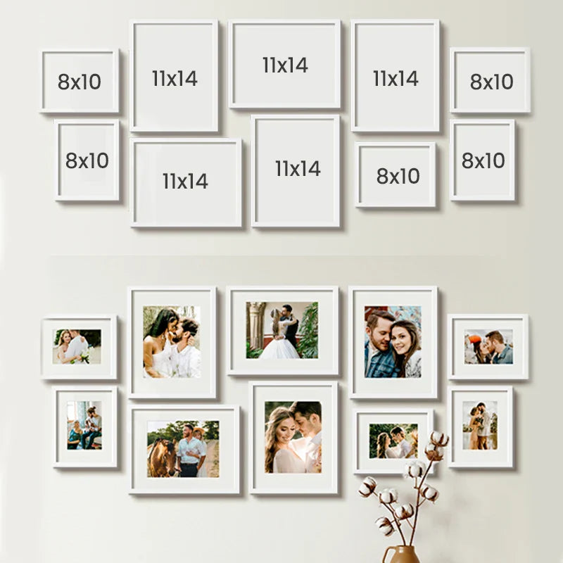 KTX-702611 A4 Black Decorative Wall Photo Frame - Custom MDF Size for Elegant Home Decoration