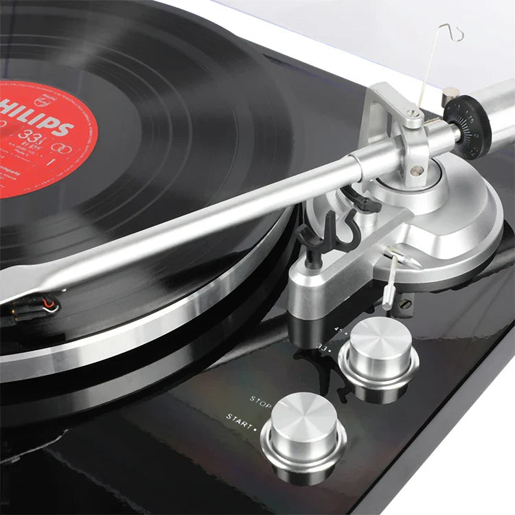 KTX-251731 Fully Automatic Wooden Vinyl Record Player with Nostalgic Mechanical Design