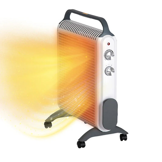 KTX-439635 Silent 2000W Portable Infrared Convector Heater with Tip Over and Overheat Protection for Indoor Use