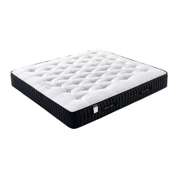 KTX-196115 Luxury Black Ponytail Mattress Set – Hard Foam & Pocket Spring Mattress for Single Bed Sleeping