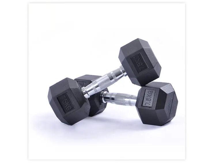 KTX-009875 20kg Steel Hex Dumbbells for Strength Training and Bodybuilding