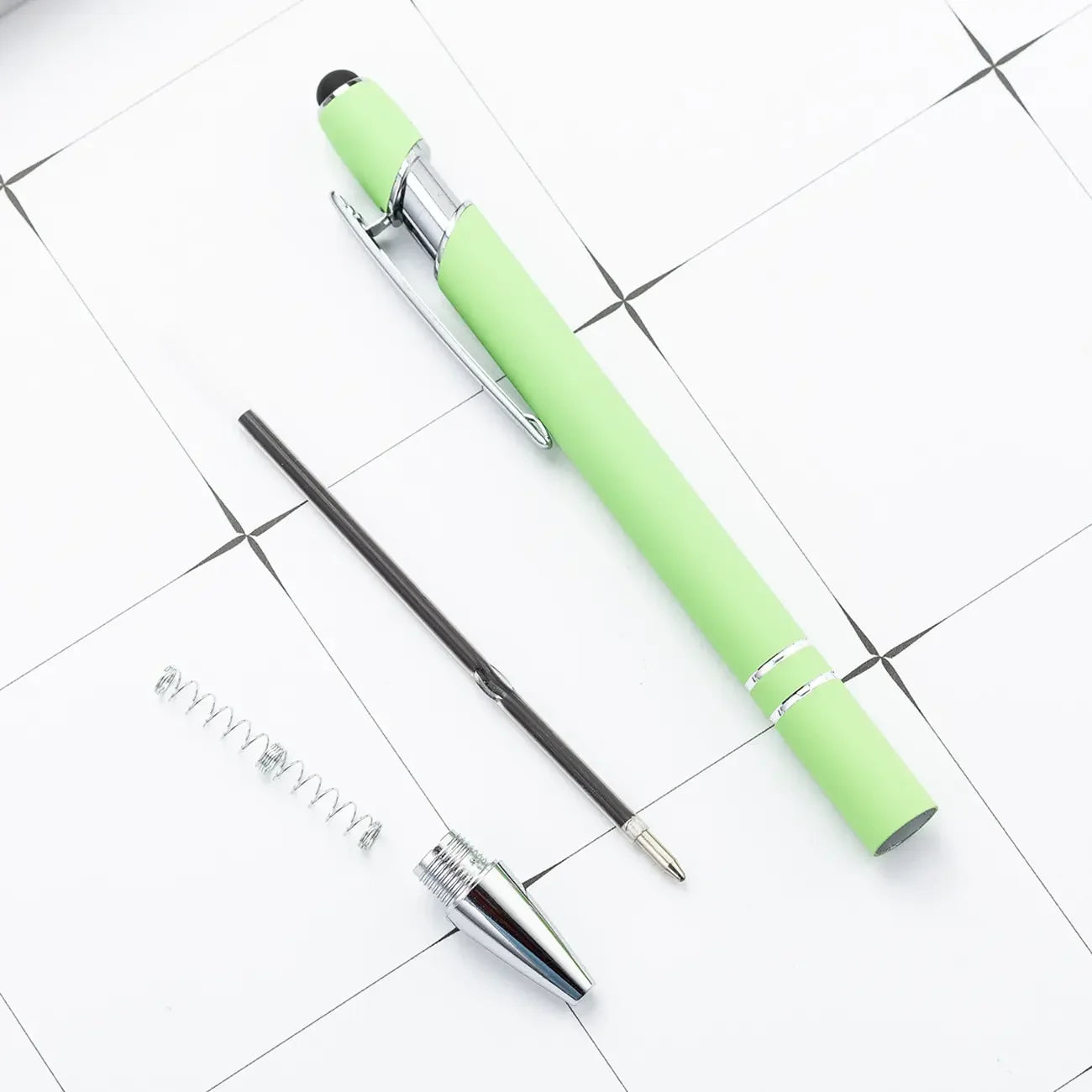 KTX-880211 Aluminium Ballpoint Stylus Pen with Soft Rubber Tip for Touch Screens - Custom Logo Available