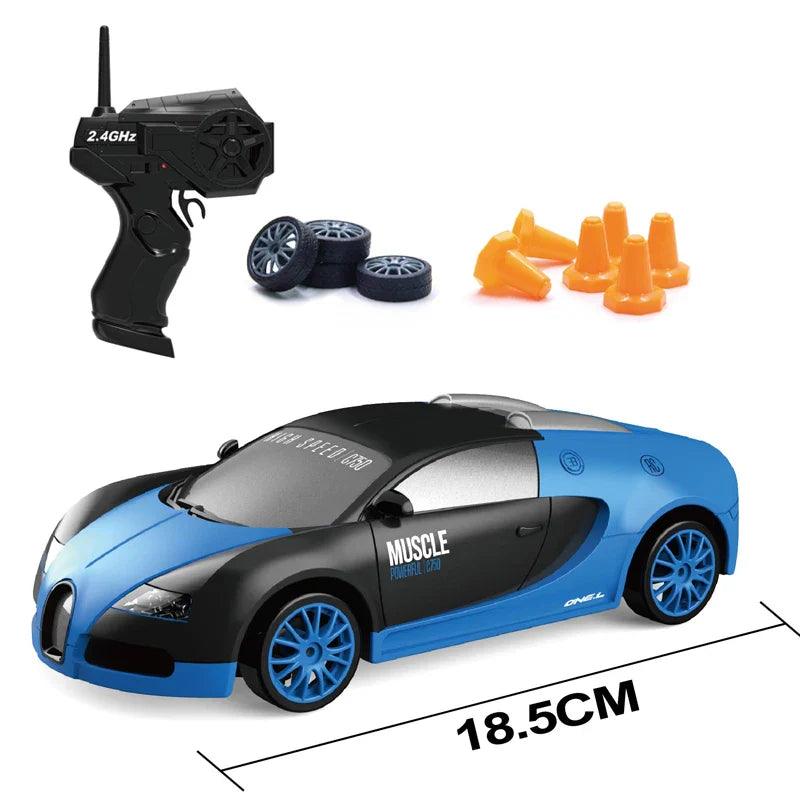 KTX-730195 1/24 Scale RC Electric Drift Racing Car, 4WD Remote Control Simulation Toy for Kids and Adults