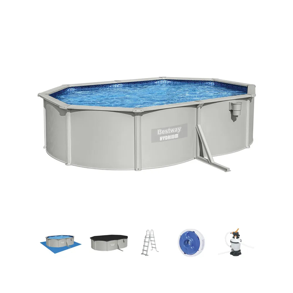 KTX-782803 Endless Outdoor Portable Family Swimming Pool - Bestway Hydrium Steel Wall Container