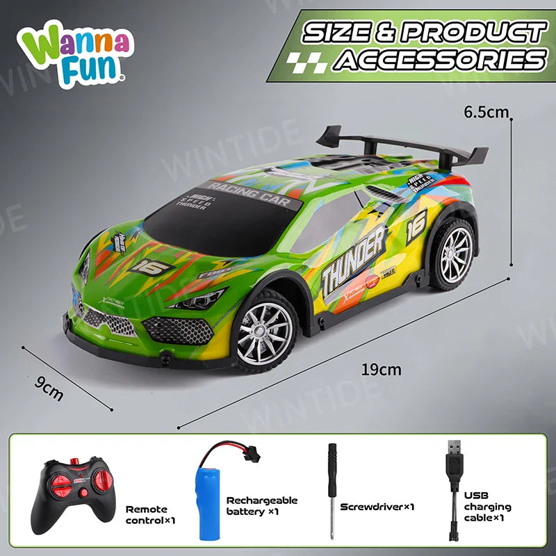 KTX-558675 High-Speed 4WD RC Drift Truck with Colorful PVC Shell - Remote Control Racing Electric Car for All Ages