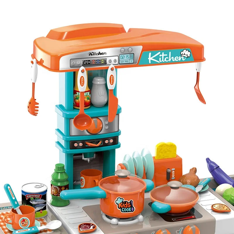 KTX-638867 Realistic Miniature Dollhouse Kitchen Toy Set for Kids, Ages 2-7, Plastic Kitchen Accessories
