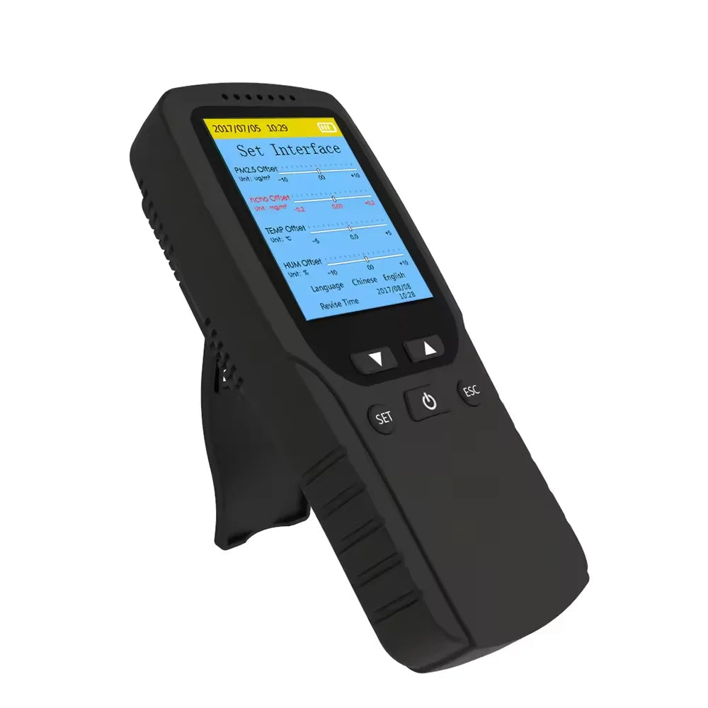 KTX-650899 Handheld PM2.5 Air Quality and Temperature Humidity Detector with Odor Measurement Feature