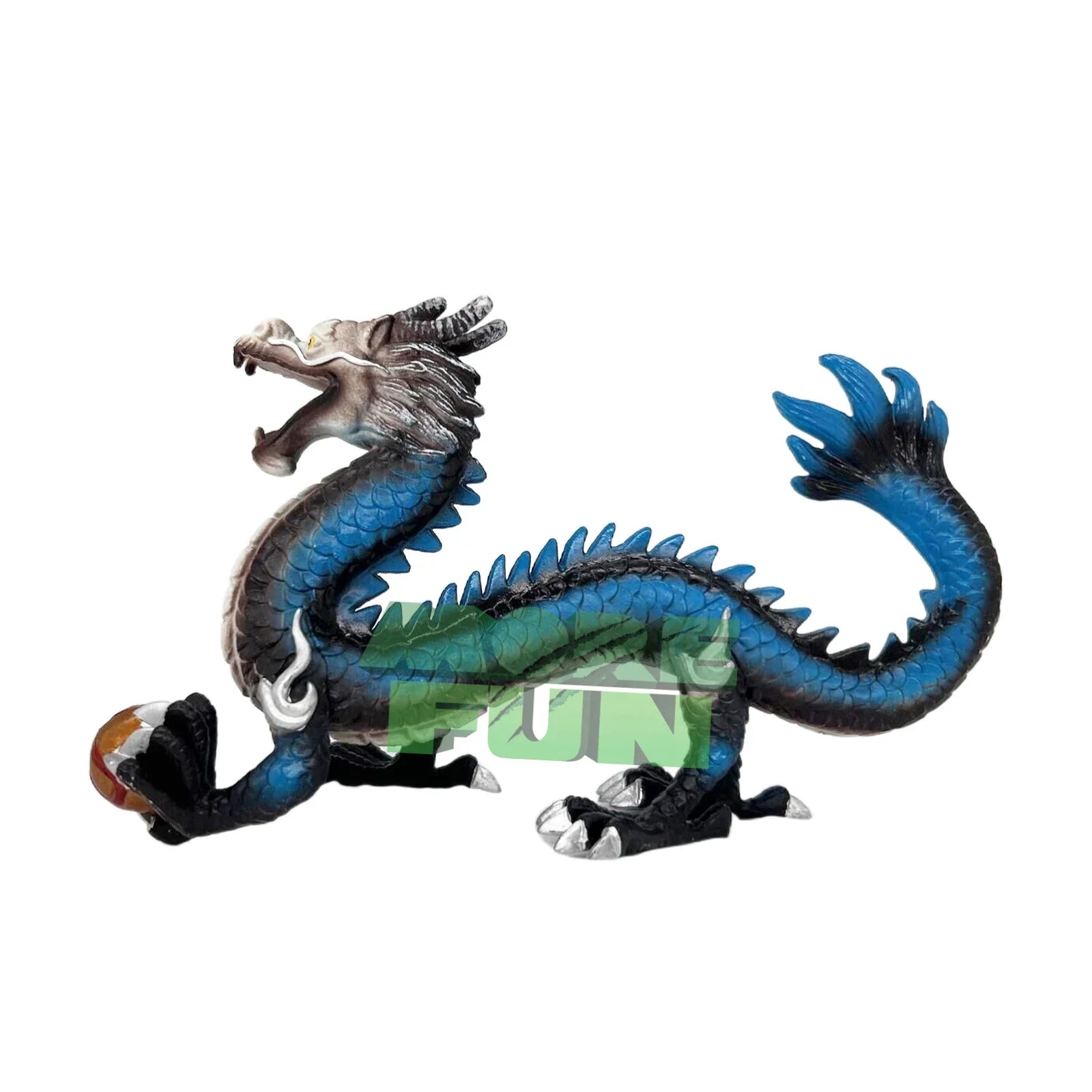 KTX-797715 Limited Edition Realistic Blue Chinese Dragon Action Figure - High Quality Plastic Toy
