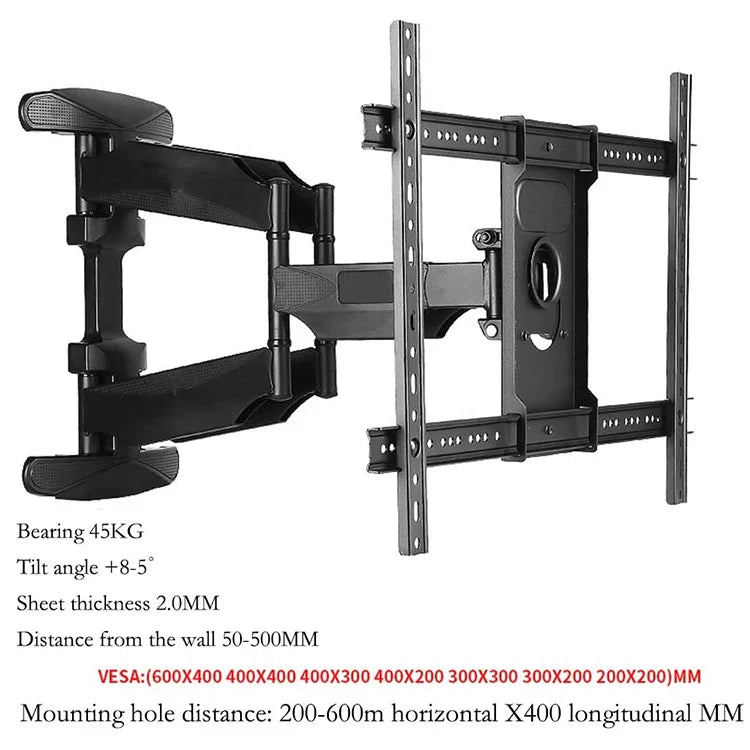 KTX-157395 Adjustable Wall-Mounted TV Bracket with Articulating Dual Arms for 40-75 inch Screens