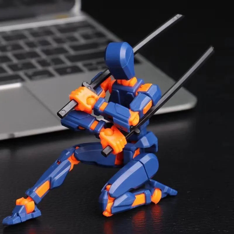 KTX-551379 Movable 3D Dummy Robot Anime Action Figure - PVC Multifunctional Fidget Toy for Kids with Autism