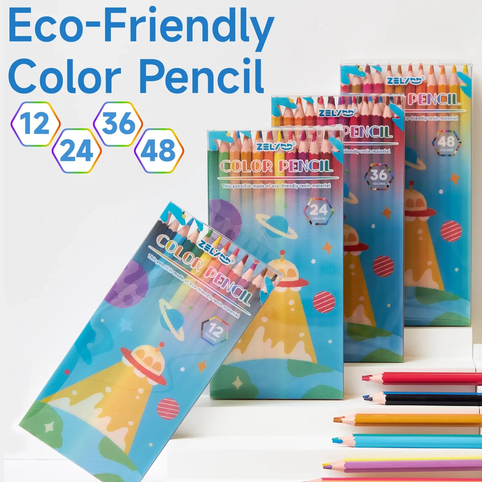 KTX-633875 48-Color Coloured Pencil Set for Children - Ideal for School & Drawing Activities