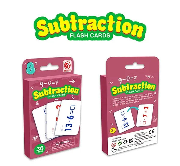 KTX-905619 Early Learning Math Educational Cards - 36 Piece Set for Kids