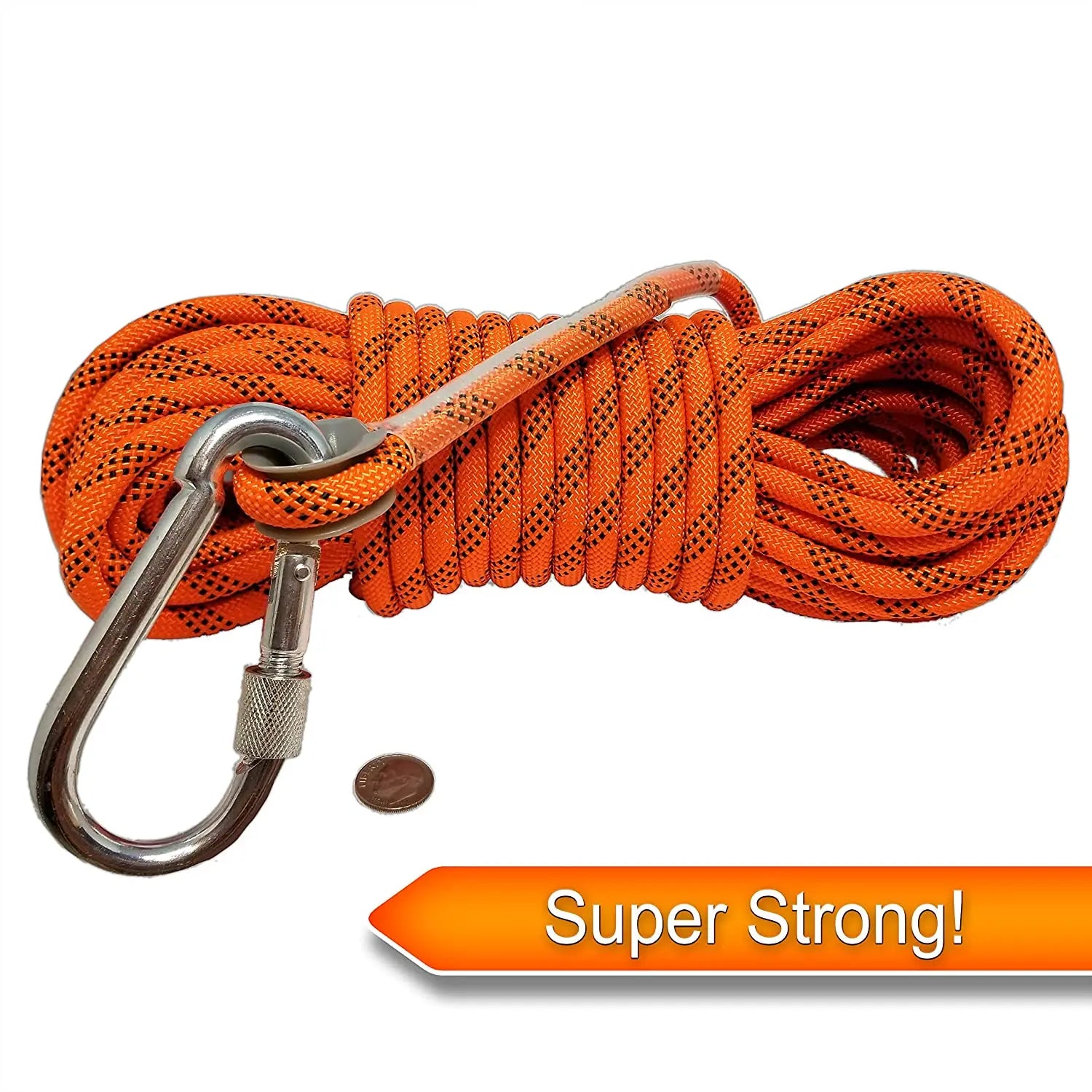 KTX-748883 10mm Outdoor Colored Knotted Nylon Climbing Rope - High Strength Static Mountain Safety Rope