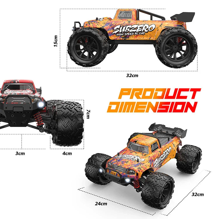KTX-331603 Waterproof 1/16 Remote Control Racing Car - 40+ MPH, Dual Motor, 60M Range, Ready-to-Go