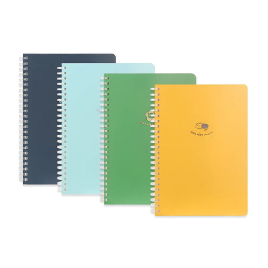 KTX-390995 Cute Animal Pattern A5 Soft Ring Spiral Bound Notebook with PP Cover