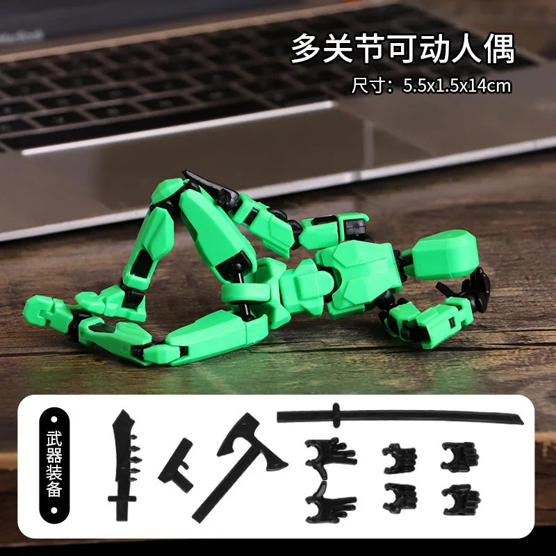 KTX-551379 Movable 3D Dummy Robot Anime Action Figure - PVC Multifunctional Fidget Toy for Kids with Autism