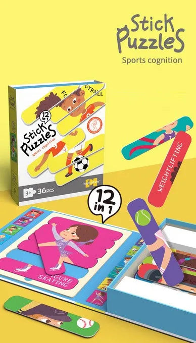 KTX-445715 36PCS Baby Matching Card Puzzle Set - Educational Cartoon Animal Jigsaw Toys for Kids