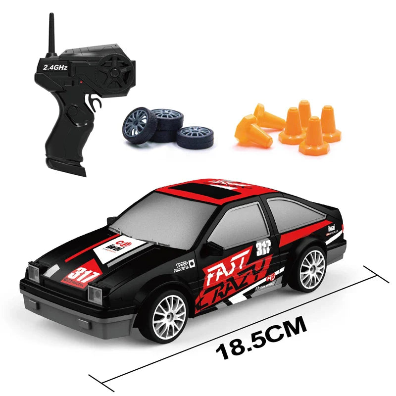 KTX-730195 1/24 Scale RC Electric Drift Racing Car, 4WD Remote Control Simulation Toy for Kids and Adults