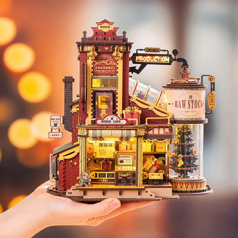 KTX-808083 3D Wooden Puzzle Music Box Assemble Kit EAB01 Dream Gift
