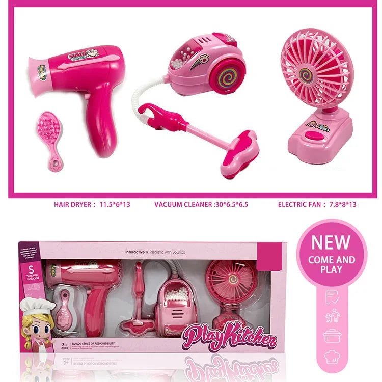 KTX-049043 Colorful Plastic Kitchen Play Set for Kids - Fun Household Appliances Toys