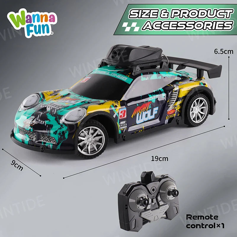 KTX-722515 2.4G Remote Control Racing Drift Car with FPV Camera and Lights for Kids