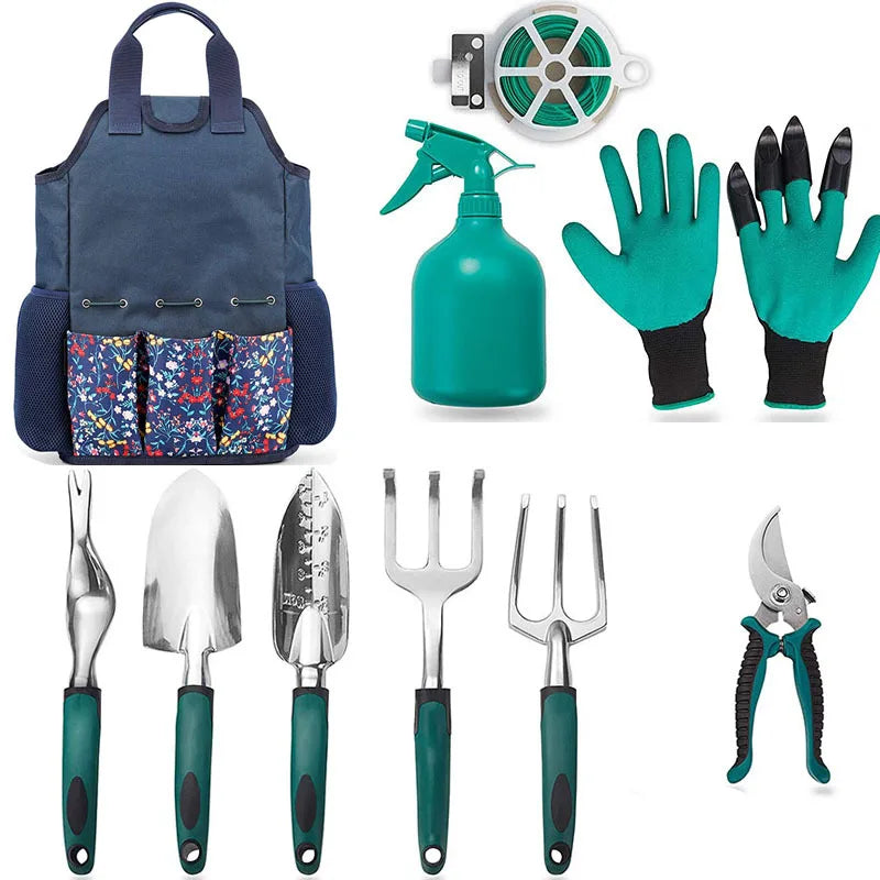 KTX-869075 All-in-One Gardening Tool Set for Efficient Planting, Pruning, and Lawn Maintenance
