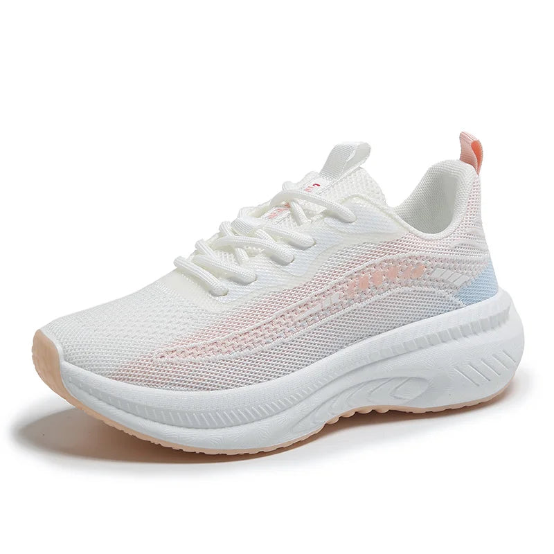 KTX-917843 K2509 Fashion Women Lace-up Front Walking Sneakers Shoes Comfortable Sport Outdoor Running Shoes
