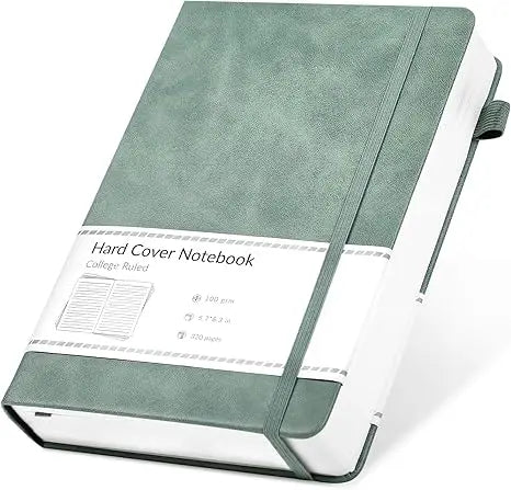 KTX-178579 Customisable A5 Vintage Leather Notebook with Loose-leaf Kraft Paper and Spiral Binding