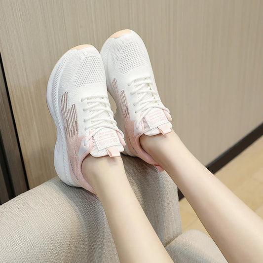KTX-868115 2024 Summer Comfortable Breathable Single Layer White Mesh Joker Loafers Women's Leisure Sports Shoes