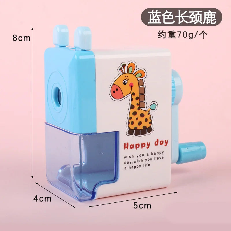 KTX-117651 Cartoon Hand Cranked Pencil Sharpener for Students - Durable, Fun, and Functional Stationery