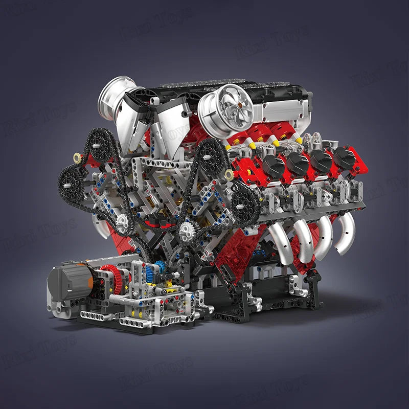 KTX-193235 V8 Engine Creative Building Set with 2718 Pieces for Kids - Remote Control Model
