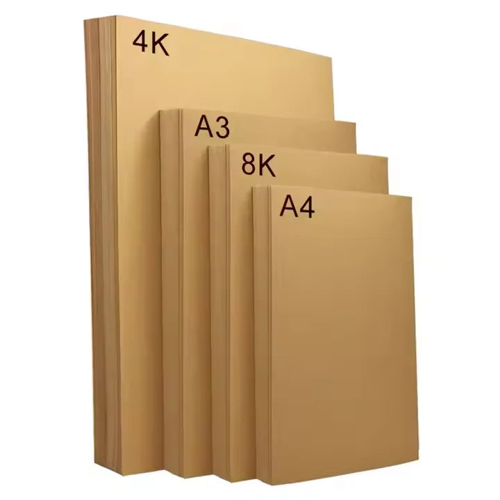 KTX-658899 300g A3 A4 Thick Kraft Paper Sheets for Craft and DIY Projects