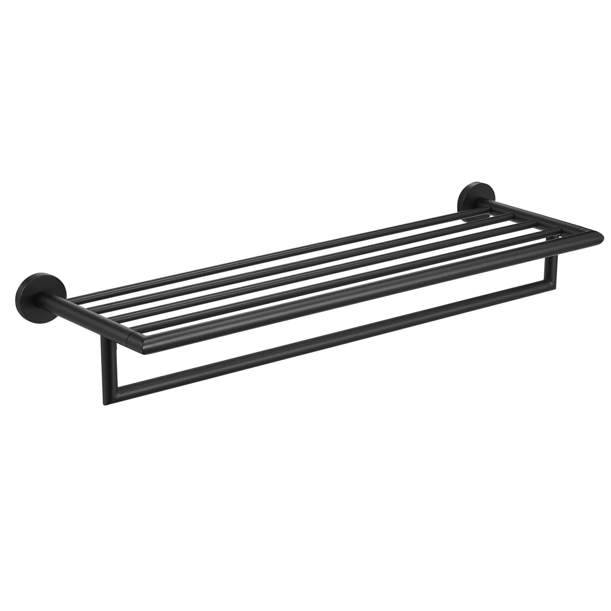 KTX-726867 Matte Black Stainless Steel 304 Bathroom Accessory Set with Towel Rack and Toilet Paper Holder