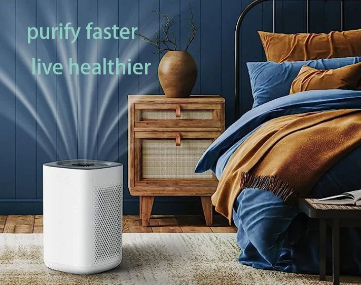 KTX-913043 Smart WiFi Air Purifier for Large Rooms - Ideal for Allergies, Pets, and Smoke Elimination