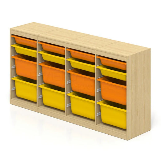 KTX-678995 Colourful Wooden Toy Storage Cabinet for Kids - Kindergarten Nursery Furniture