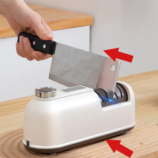 KTX-838547 2-Stage Electric Knife Sharpener for Quick Kitchen Knife Maintenance and Household Use