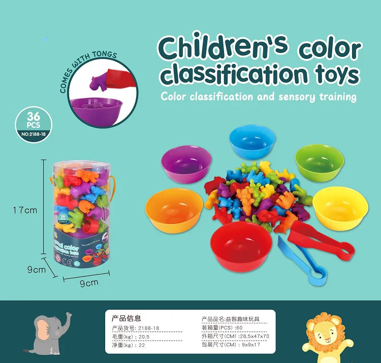 KTX-737939 Montessori Dinosaur Counting Toy for Sensory Learning and Autism Support