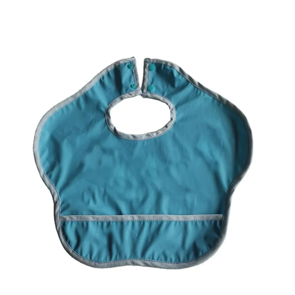 KTX-785619 Baby Bibs with PU Fabric Silicon Soft Mommy Loving Infants & Toddlers for Feeding Waterproof Warm Washable