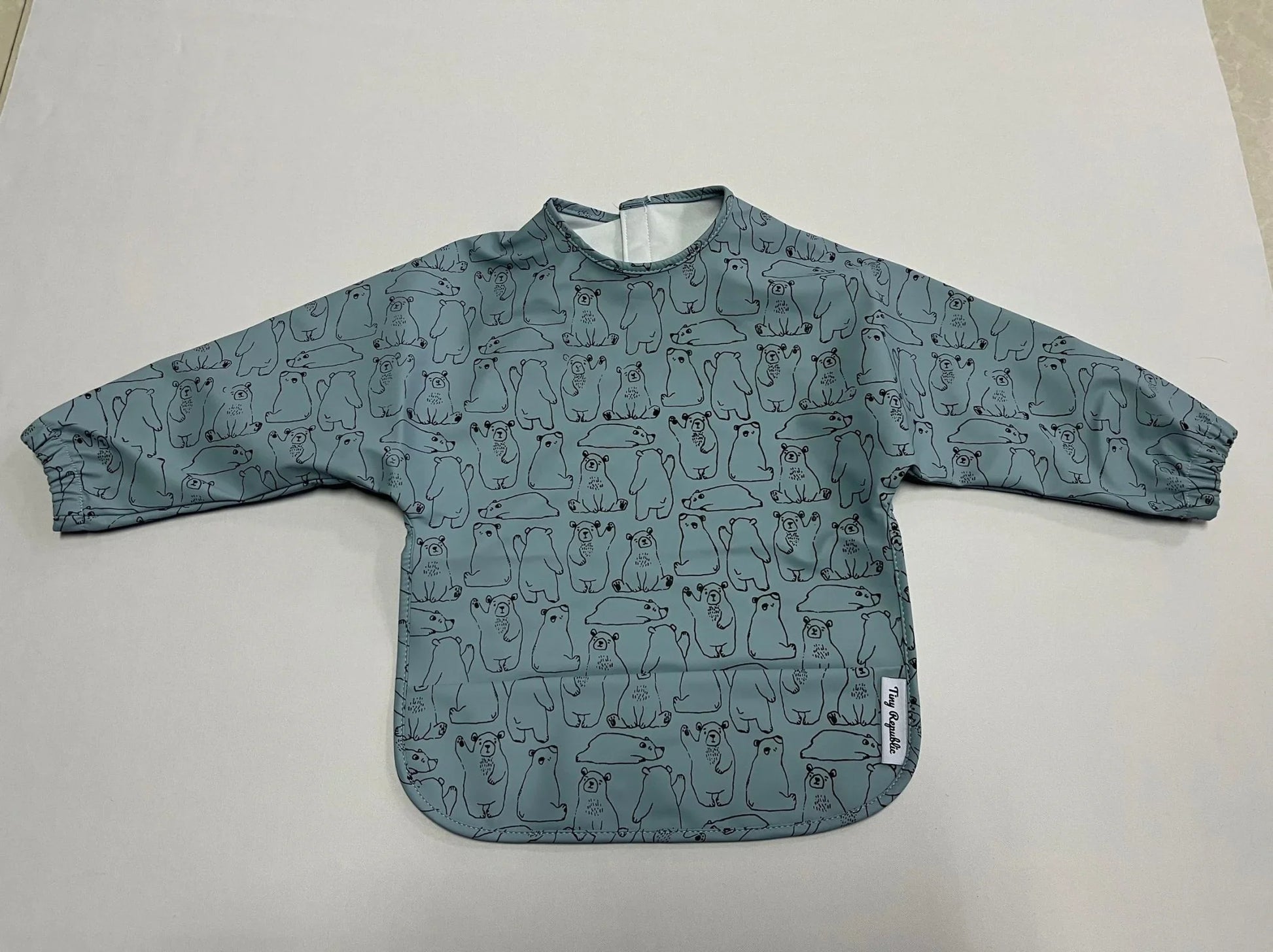 KTX-720083 Bib Baby Waterproof Three-dimensional Food Bag Children's Saliva Bag with Long Sleeve